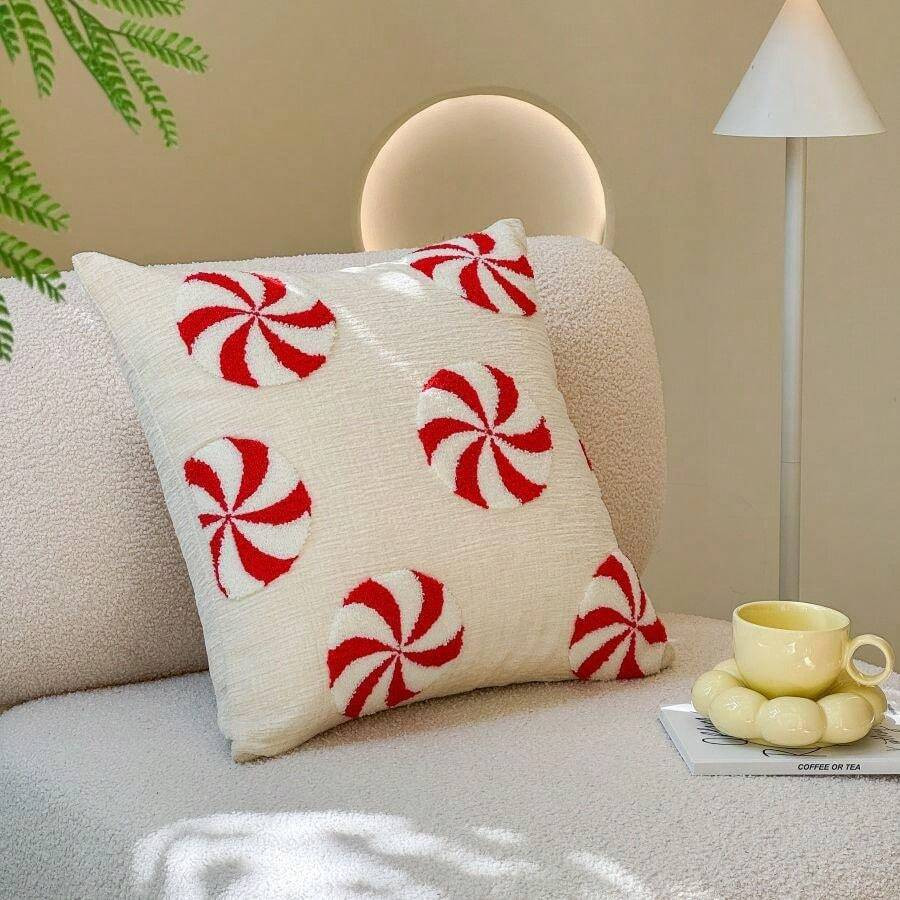 1pc Double-Sided Chenille Christmas Series Embroidered Decorative Pillow Cover, Modern Minimalist... | SHEIN