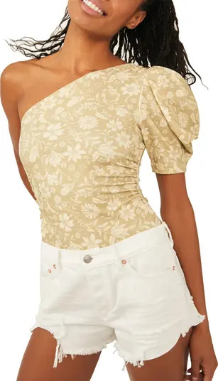 One-Shoulder Floral Print Bodysuit | Nordstrom