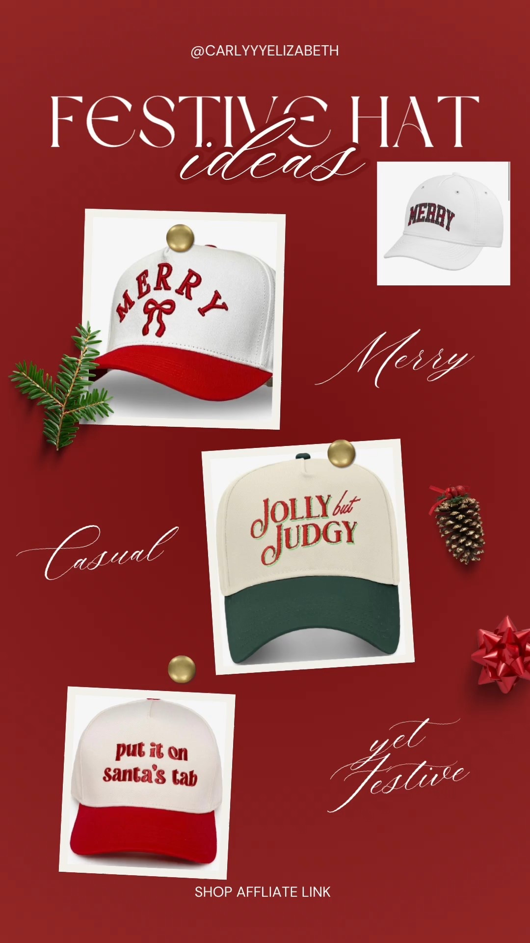 Festive hat ideas 

#LTKFindsUnder50 #LTKHoliday
