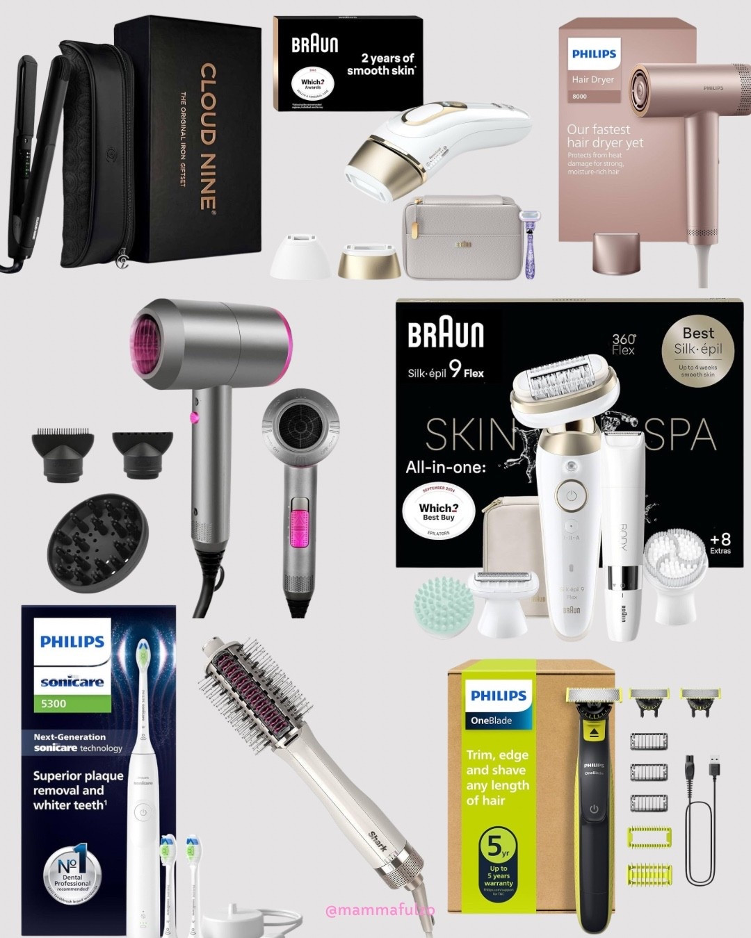 Amazon Prime Electrical Beauty 

Shark hair tools
Cloud nine
Braun
Philips
IPL 
Hair remover 
Hair dryer 
Hair styler 
Electric toothbrush 


#LTKuk #LTKbeauty #LTKxAmazon