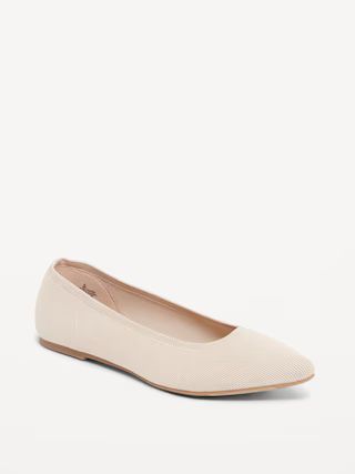 Soft-Knit Pointed-Toe Ballet Flats for Women | Old Navy (US)