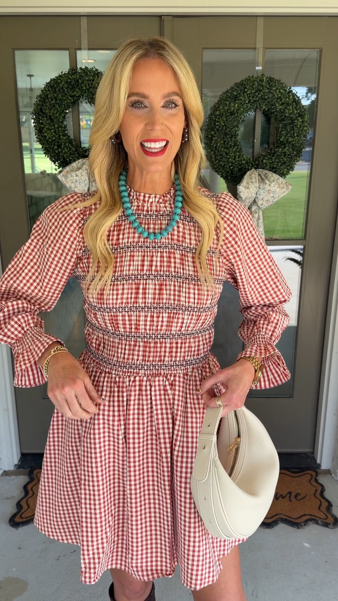 I love this fall dress from @Avara!! Perfect with these @marcfisher boots!