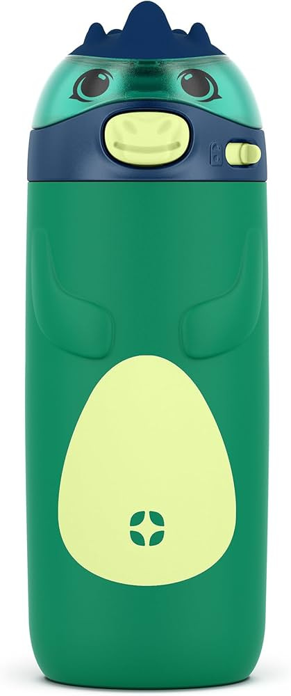 Ello Ellies - Botella de agua de acero inoxidable aislada al vacío de 12 onzas para niños con p... | Amazon (US)