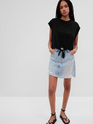 100% Organic Cotton Vintage Tie-Front Dolman T-Shirt | Gap (US)