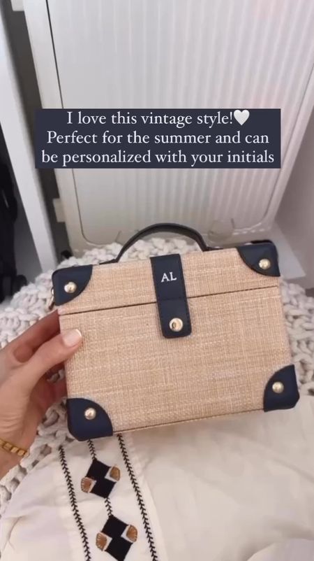This is the perfect summer bag.
I love the blue details and the vintage style of this bag. It can be personalized initials, if you want to. And it gets delivered fast. the quality is amazing and I am definitely taking it to my Europe trip.

#LTKOver40 #LTKStyleTip #LTKItBag