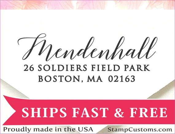 Address Stamp - Custom Return Address Stamp Self-inking, Rubber Stamp Self ink, Calligraphy, Enve... | Etsy (US)