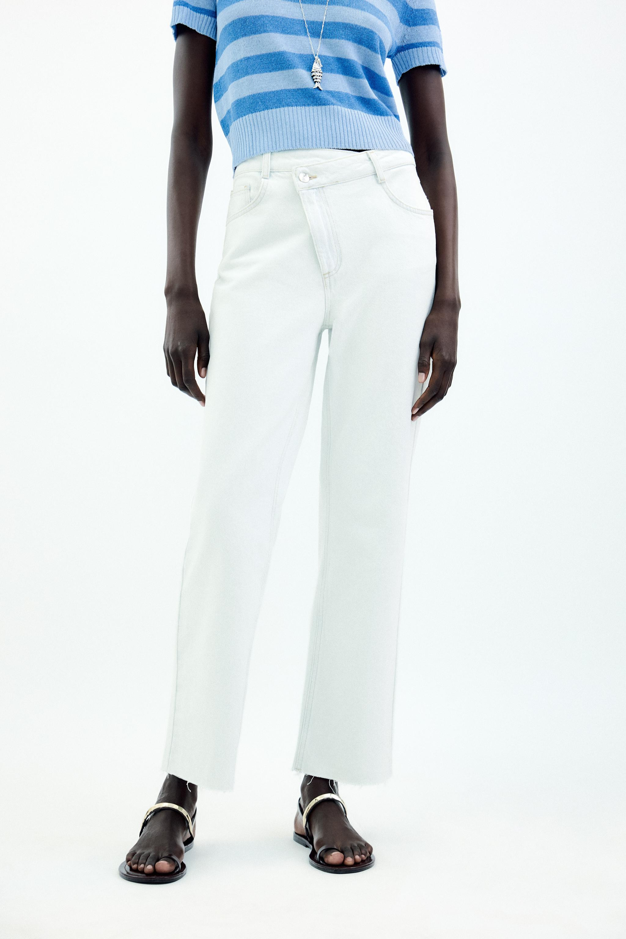 JEANS Z1975 STRAIGHT HIGH-WAIST CROSSOVER WAIST | Zara US