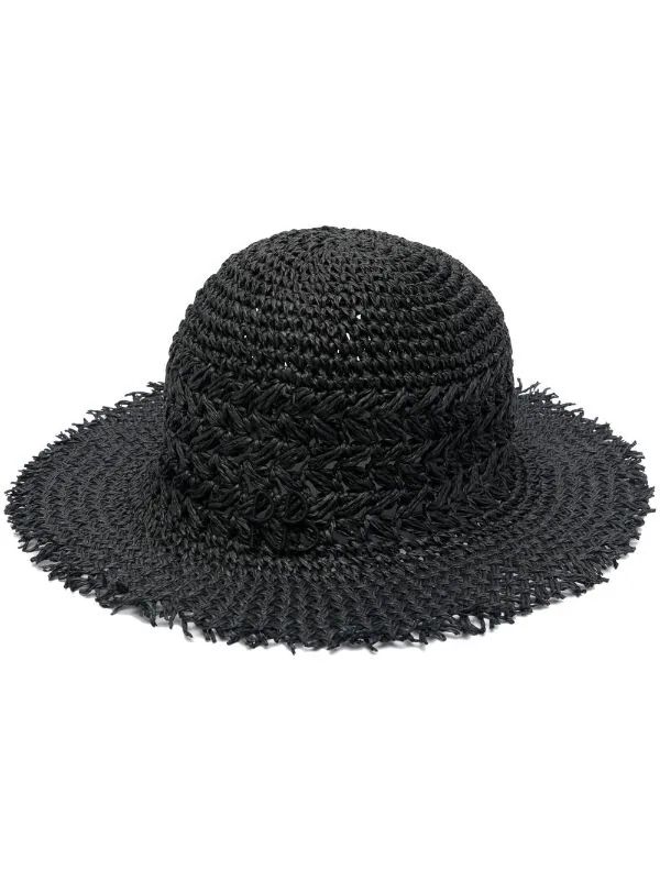 embroidered-logo straw hat | Farfetch Global