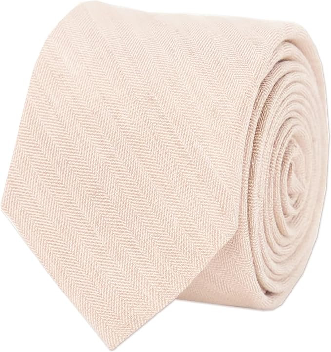 Tie Bar Skinny Men’s Tie, Solid Color, Linen Row, 2.5 x 58 inches | Amazon (US)