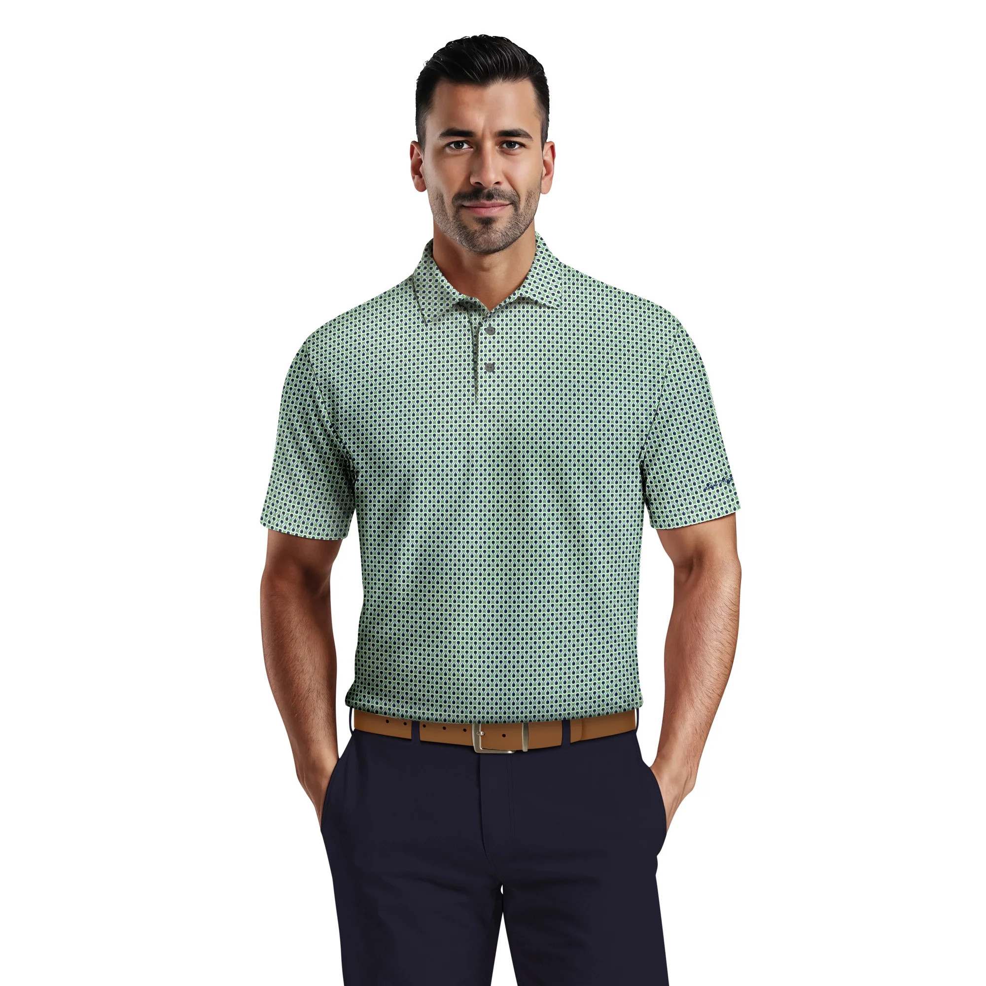 Ben Hogan Men's & Big Men's Performance Three-Color Golf Geo Short Sleeve Polo Shirt, up to 5XL | Walmart (US)