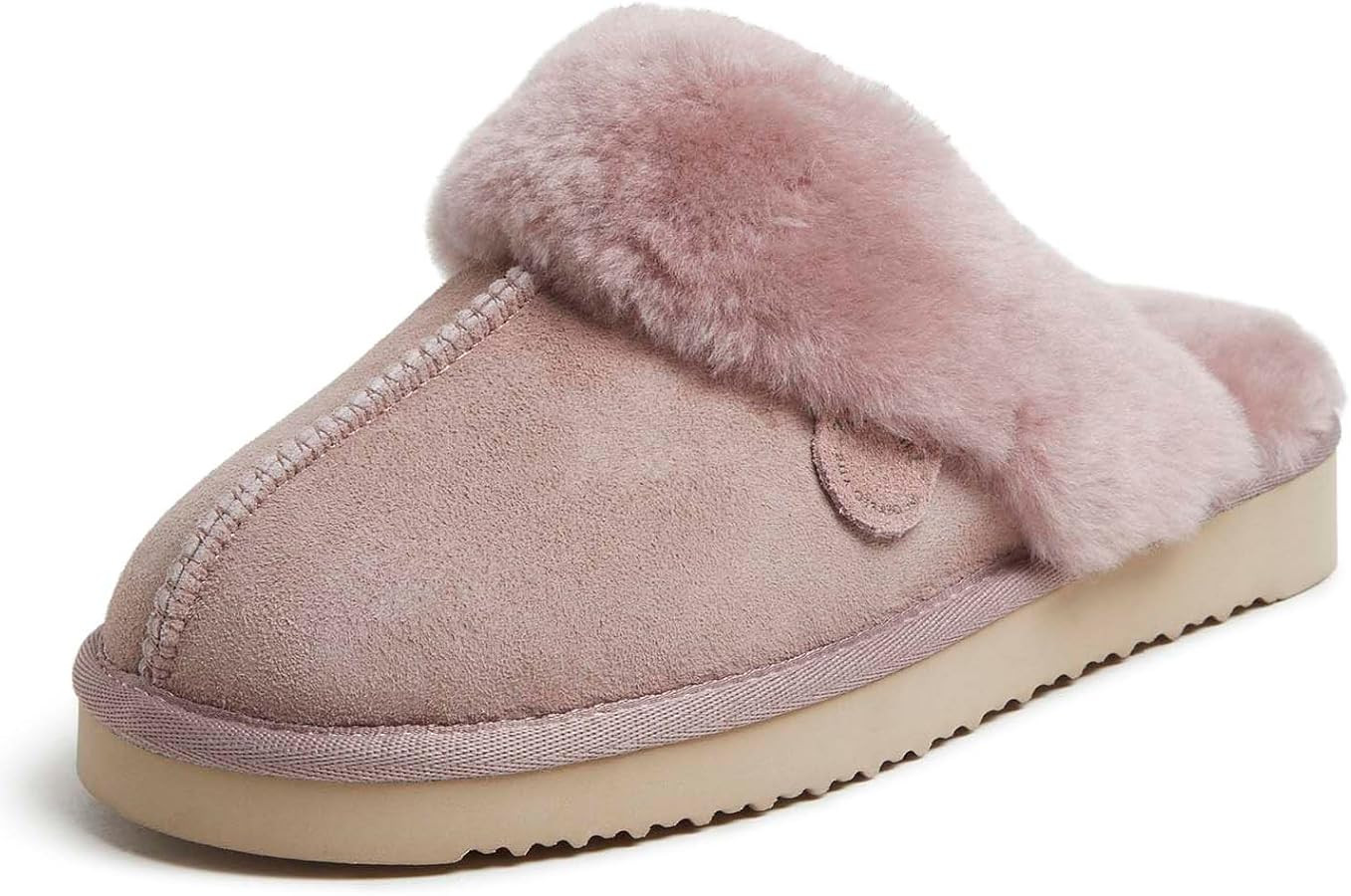 Fireside by Dearfoams Women's Fireside Sydney Shearling Fur Indoor/Outdoor Scuff Slipper With Wid... | Amazon (US)