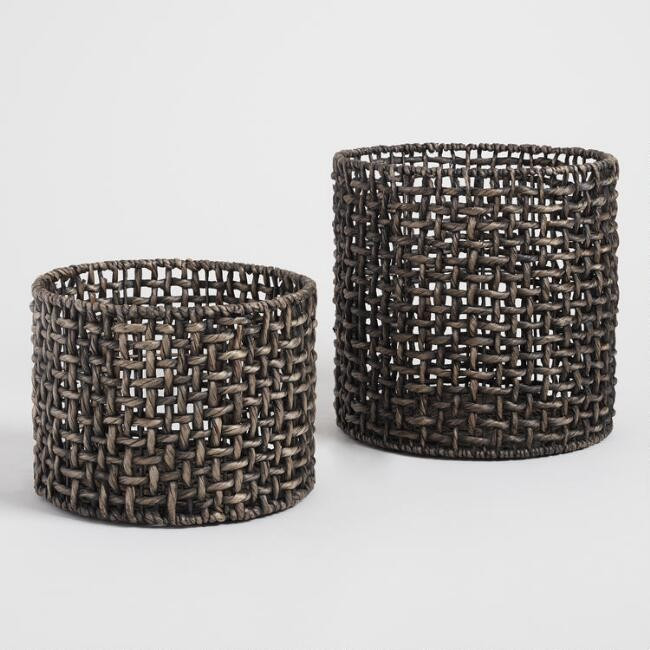Black Hyacinth Amber Baskets | World Market