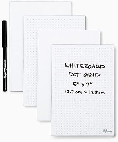 M.C. Squares Dry-Erase Jr. Dot Graph Paper Pads - 5 x 7 Inch, Junior 4-Pack - One Side Erasable D... | Amazon (US)