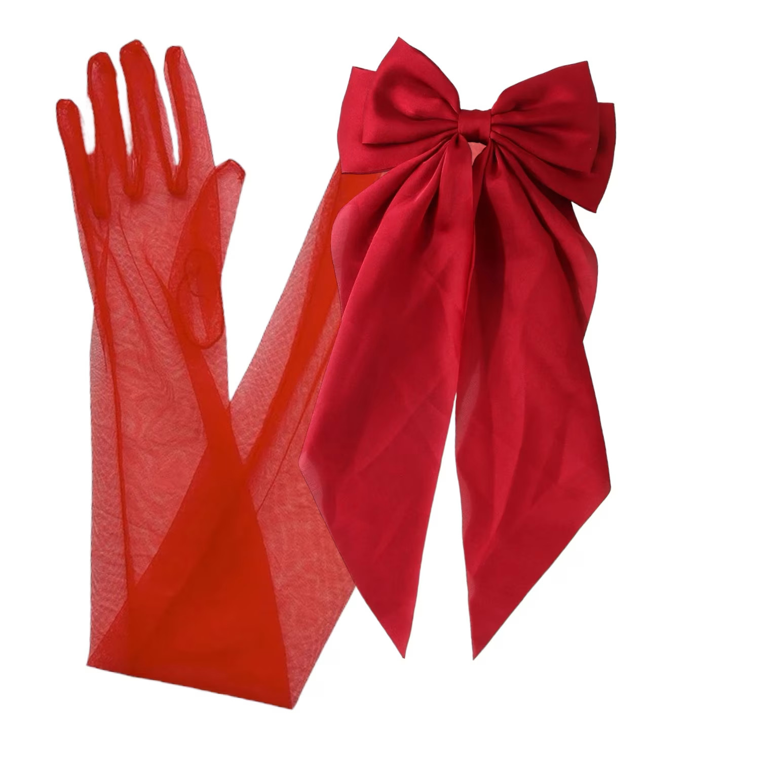 Mademoiselle Bow Glove - Red | Wolf & Badger