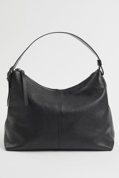 Curved Leather Shoulder Bag | H&M (UK, MY, IN, SG, PH, TW, HK)