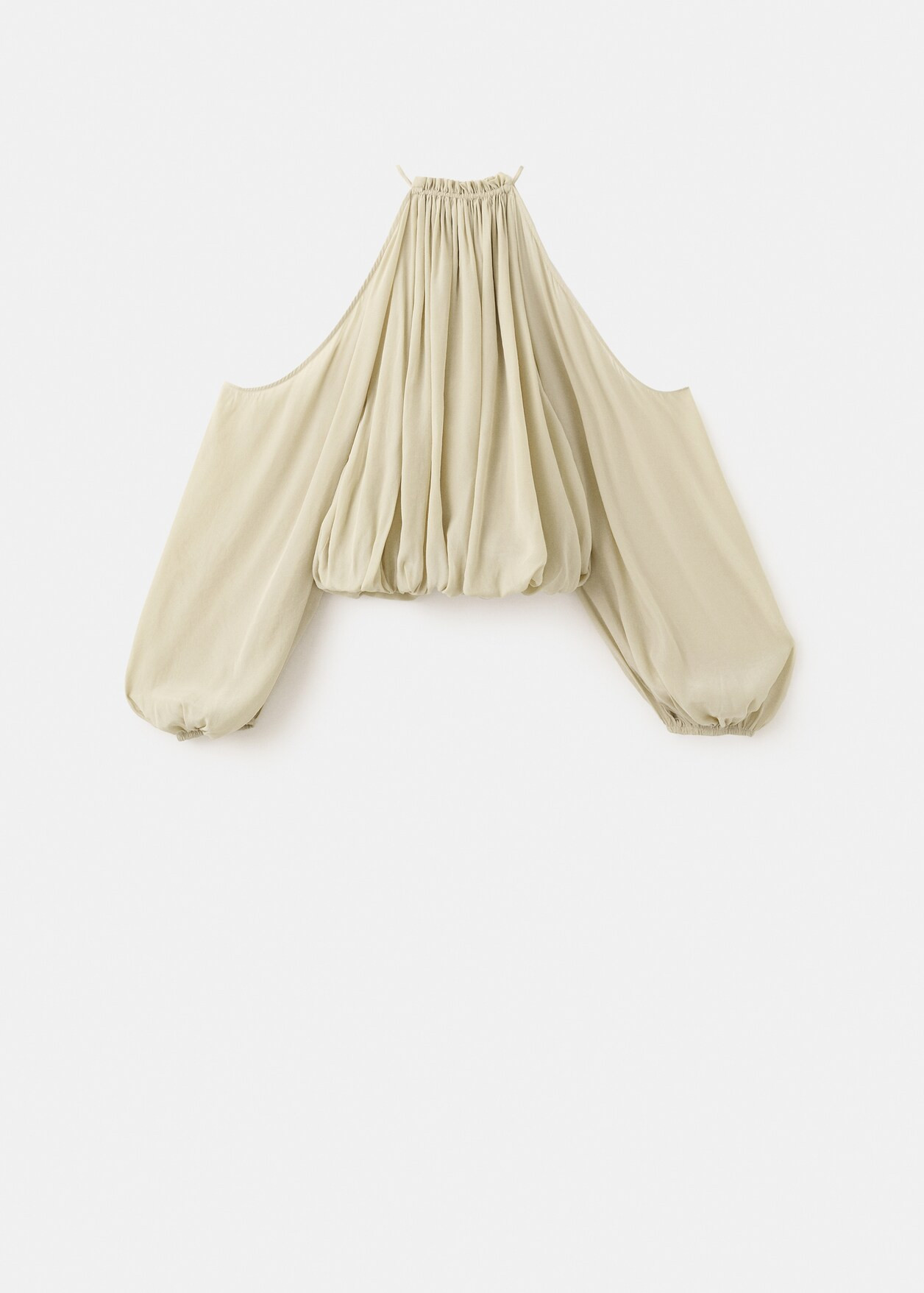 Off-the-shoulder lyocell blouse | Mango (US/MX/AU)
