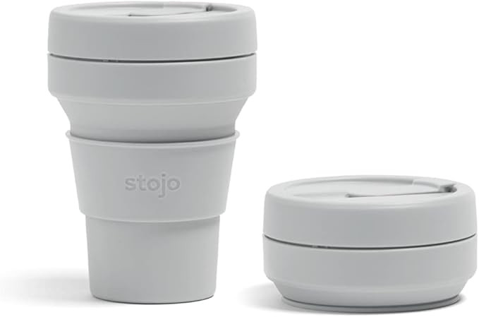 Stojo On The Go Coffee Cup - Pocket Size Collapsible Silicone Travel Cup – Cashmere, 12oz / 355... | Amazon (US)