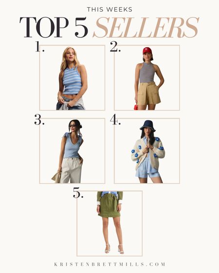 This weeks top 5 sellers!

Steve Madden
Gold hoop earrings
White blouse
Abercrombie new arrivals
Revolve Swim
Flatform sandals
Vintage Havana
Gucci Espadrilles
Free people platforms
Steve Madden
Braided sandals and heels
Women’s swimwear
Summer swimwear
Women’s one piece swimsuits
Beach tote
Supergoop
Summer sunglasses
Cover ups
Summer style
Spring break fashion
Women’s summer style
Wrap dress
Women’s date night outfit ideas
Date night dresses
Wedding guest dresses
Spring heels
Summer heels
Summer sandals
Dainty necklace
Dainty earrings
Gold earrings
Gold necklace

#LTKstyletip #LTKsalealert #LTKSeasonal