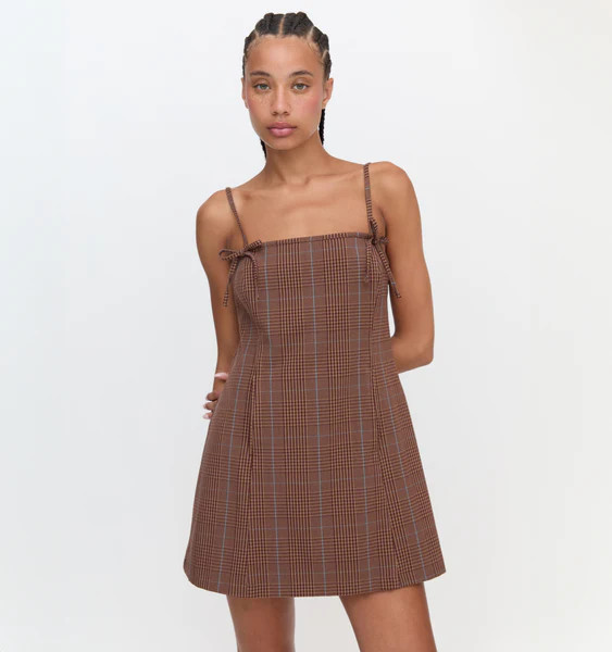 The Rennie Dress - Brown Plaid | Hill House Home US