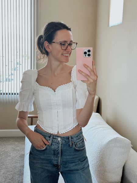 Finally got this top in the mail and it was SO worth the wait!! 📦 how freaking cute is this top for summer?! I love the poofy sleeves and it has a hook and eye closure on the front to create a corset-like silhouette. Wearing a size 0

#LTKStyleTip #LTKSeasonal