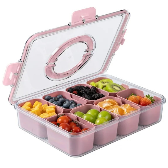 COOK WITH COLOR Snackle Box for Kids Lunch Box and Snack Container, Rose - Walmart.com | Walmart (US)