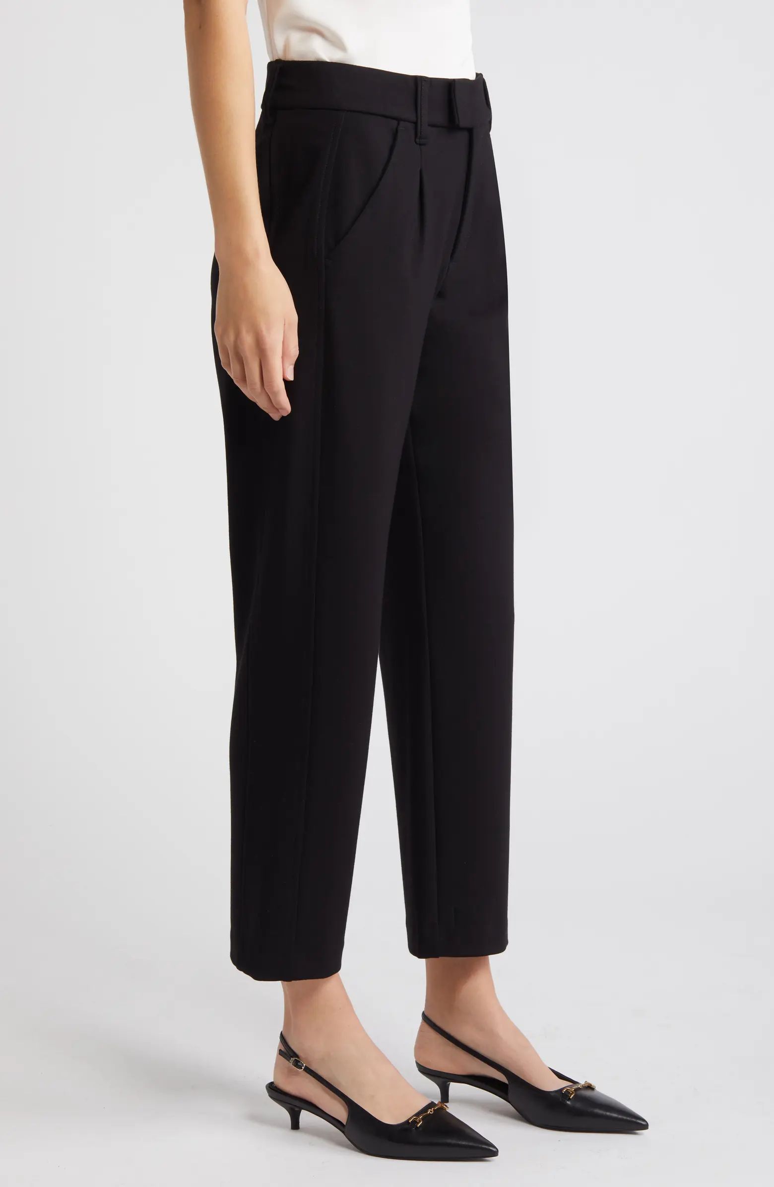 'Ab'Solution Skyrise Pleated Ankle Straight Leg Pants | Nordstrom