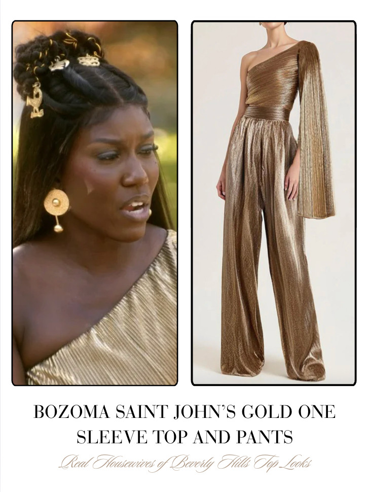 Bozoma Saint John's Gold One Sleeve Top and Pants  

 