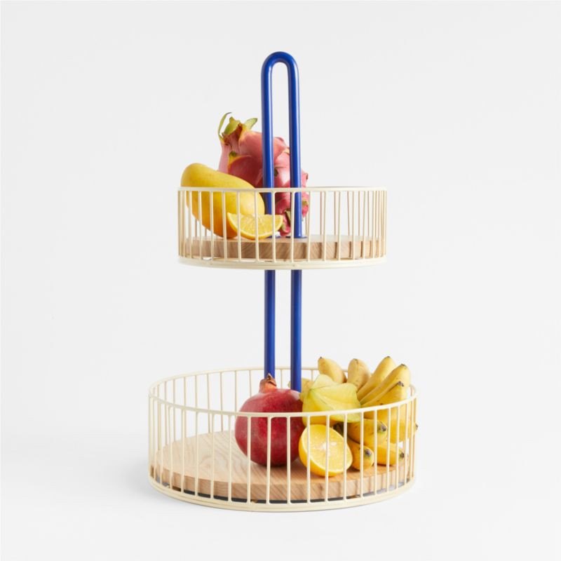 2-Tier Fruit Basket by Molly Baz | Crate & Barrel | Crate & Barrel