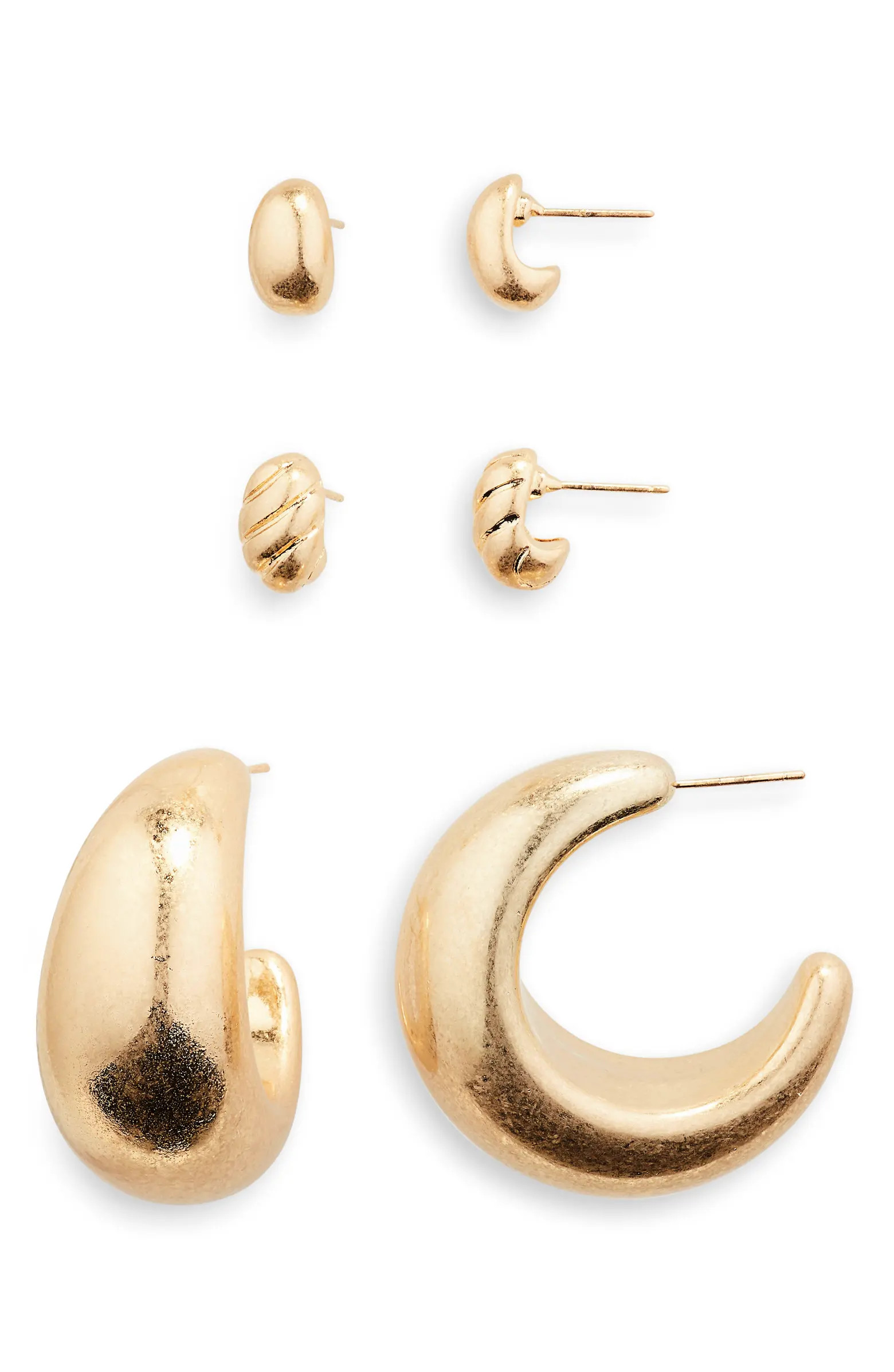 Pack of 3 Matte Earrings | Nordstrom Rack