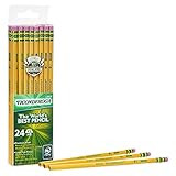 Ticonderoga Wood-Cased Pencils, Unsharpened, 2 HB Soft, Yellow, 24 Count | Amazon (US)