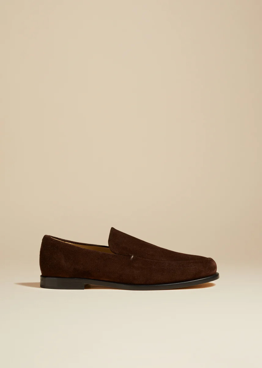 The Alessio Loafer in Coffee Suede | Khaite