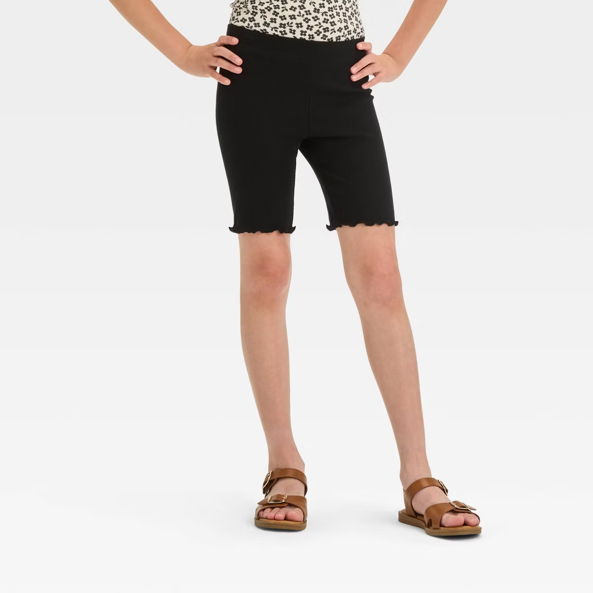 Girls' Ribbed Stretch Bike Shorts - Cat & Jack™ | Target