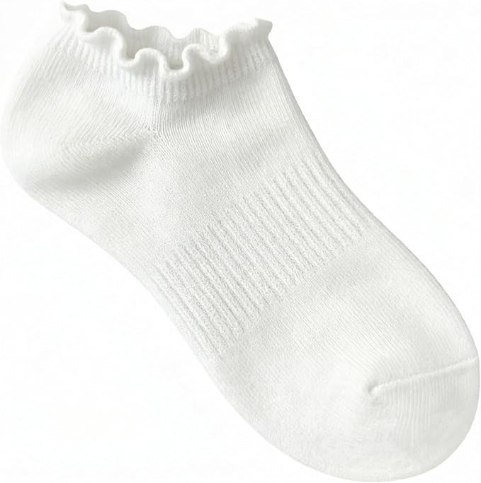 6 Pairs No Show Socks for Women Ruffle Ankle Socks Cute Socks | Amazon (US)