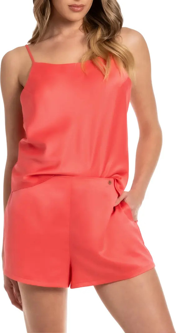 Solid Tap Satin Short PajamasMidnight Bakery | Nordstrom