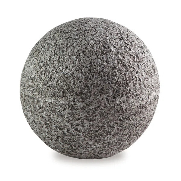 Zean Tabletop Sculpture Set Of 3, Sphere, Gray Faux Cement Look (Set of 3) | Wayfair North America