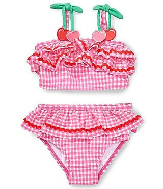 Adventurewear 360 Baby Girls Cherry Gingham 2-Piece Swimsuit - 18 Months | Dillard's