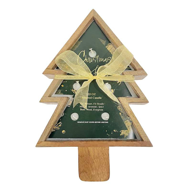 25oz Christmas Tree Farm Tree Wooden Tree Candle | At Home
