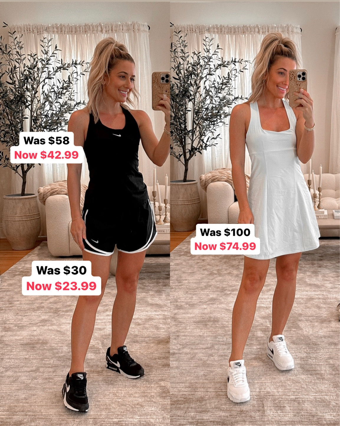 Nike sneakers size 6.5
Nike tank size small
Nike shorts size xs
Dress/romper  size xs

#nsale #nordstrom #sale #laurabeverlin

#LTKxNSale #LTKFitness #LTKsalealert