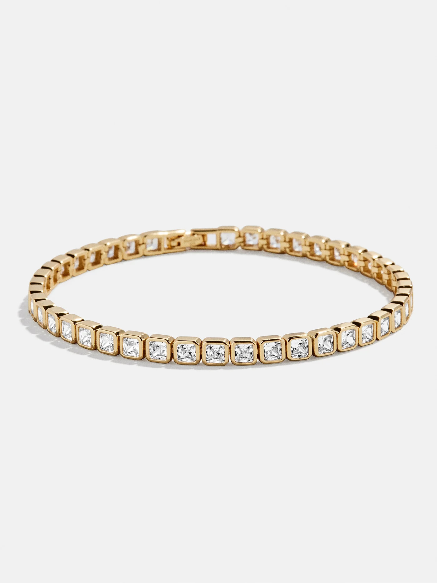 Kristin 18K Gold Tennis Bracelet - Square Bezel | BaubleBar