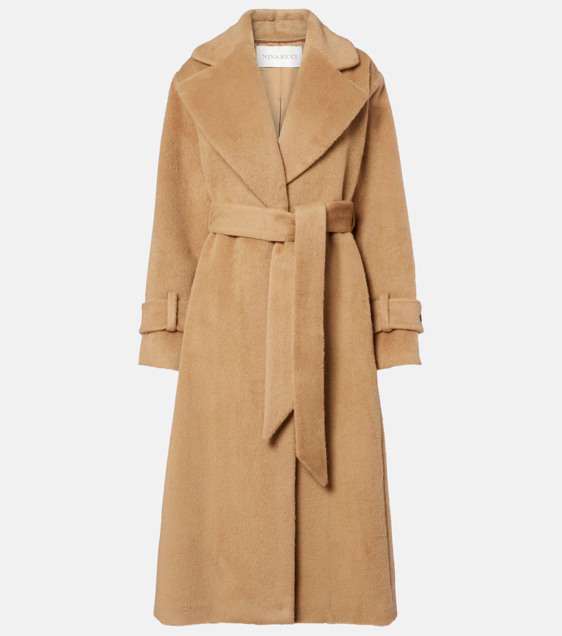 Belted alpaca and wool wrap coat | Mytheresa (UK)