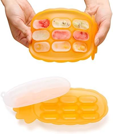 haakaa Silicone Nibble Tray - Breastmilk Teething Popsicle Mold - Baby Fresh Food Freezer Feeder ... | Amazon (US)