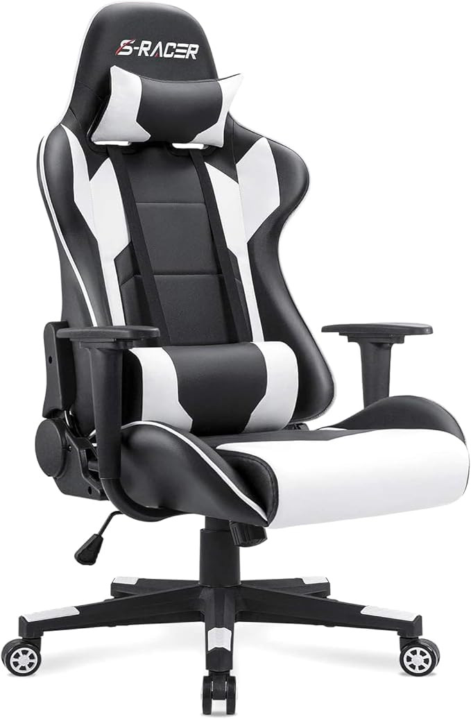 Homall Gaming Chair, Office Chair High Back Computer Chair Leather Desk Chair Racing Executive Er... | Amazon (US)