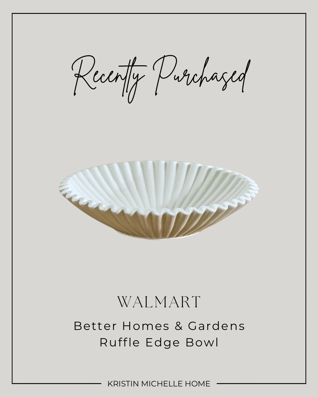 Recently purchased ruffle edge bowl from Walmart 🤍

#LTKFindsUnder50 #LTKHome #LTKSeasonal