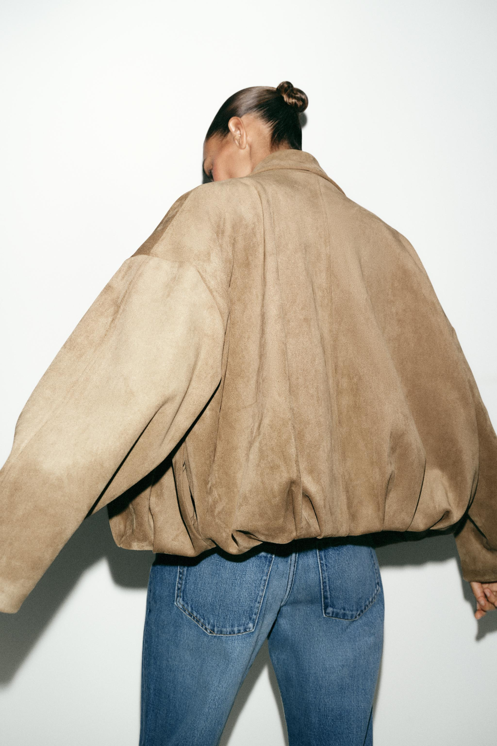 WRAPOVER FAUX SUEDE JACKET | Zara UK