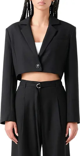 Grey Lab Oversize Crop Blazer | Nordstrom | Nordstrom