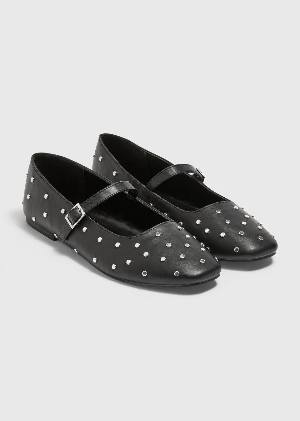 Black Stud Mary Jane Shoes - Size 7 | Matalan (UK)