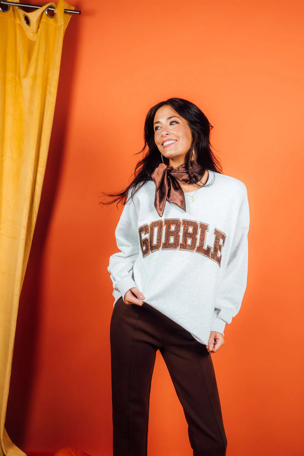 Grey Gobble Sweatshirt | Queen of Sparkles