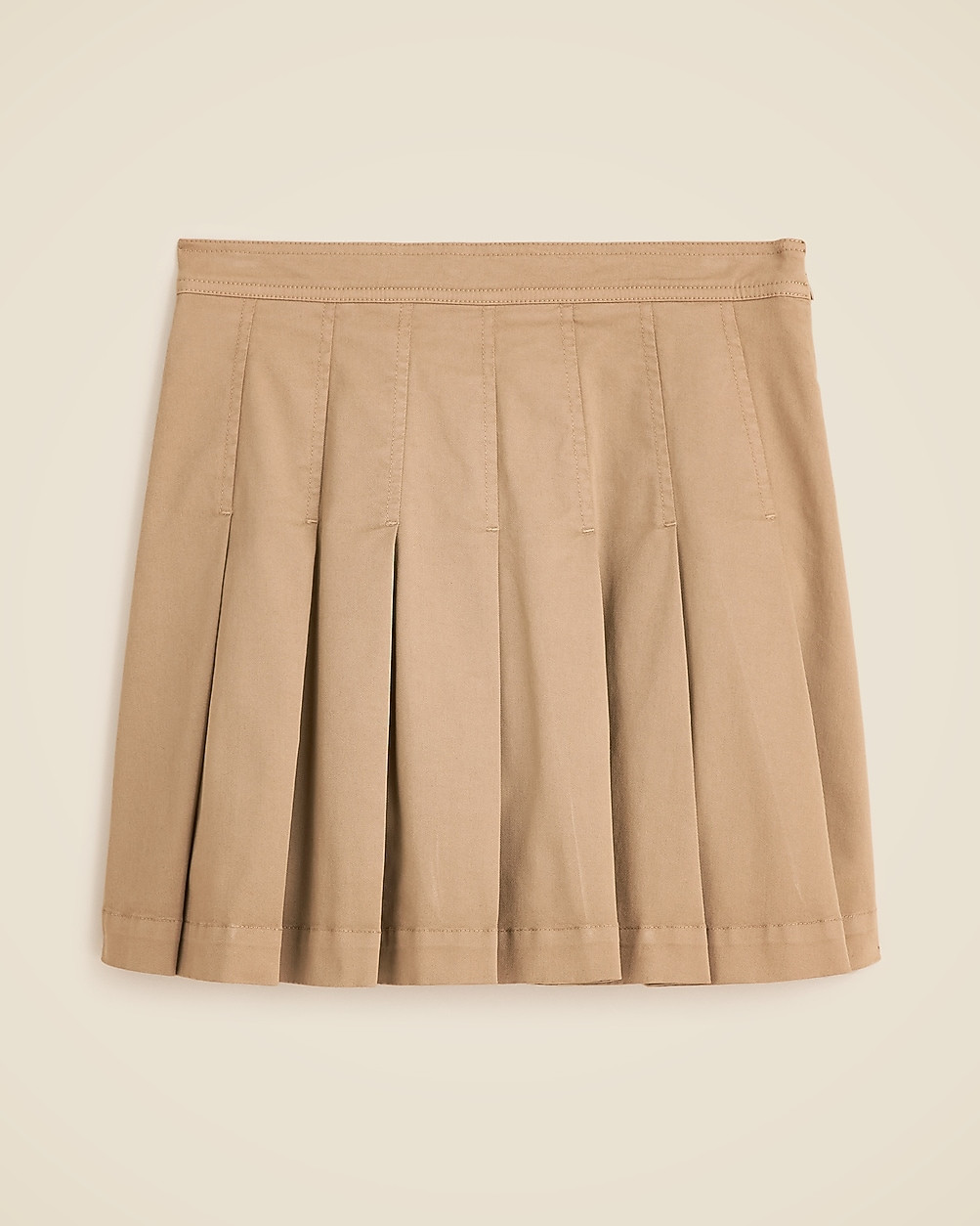 Pleated mini skirt in chino | J. Crew US