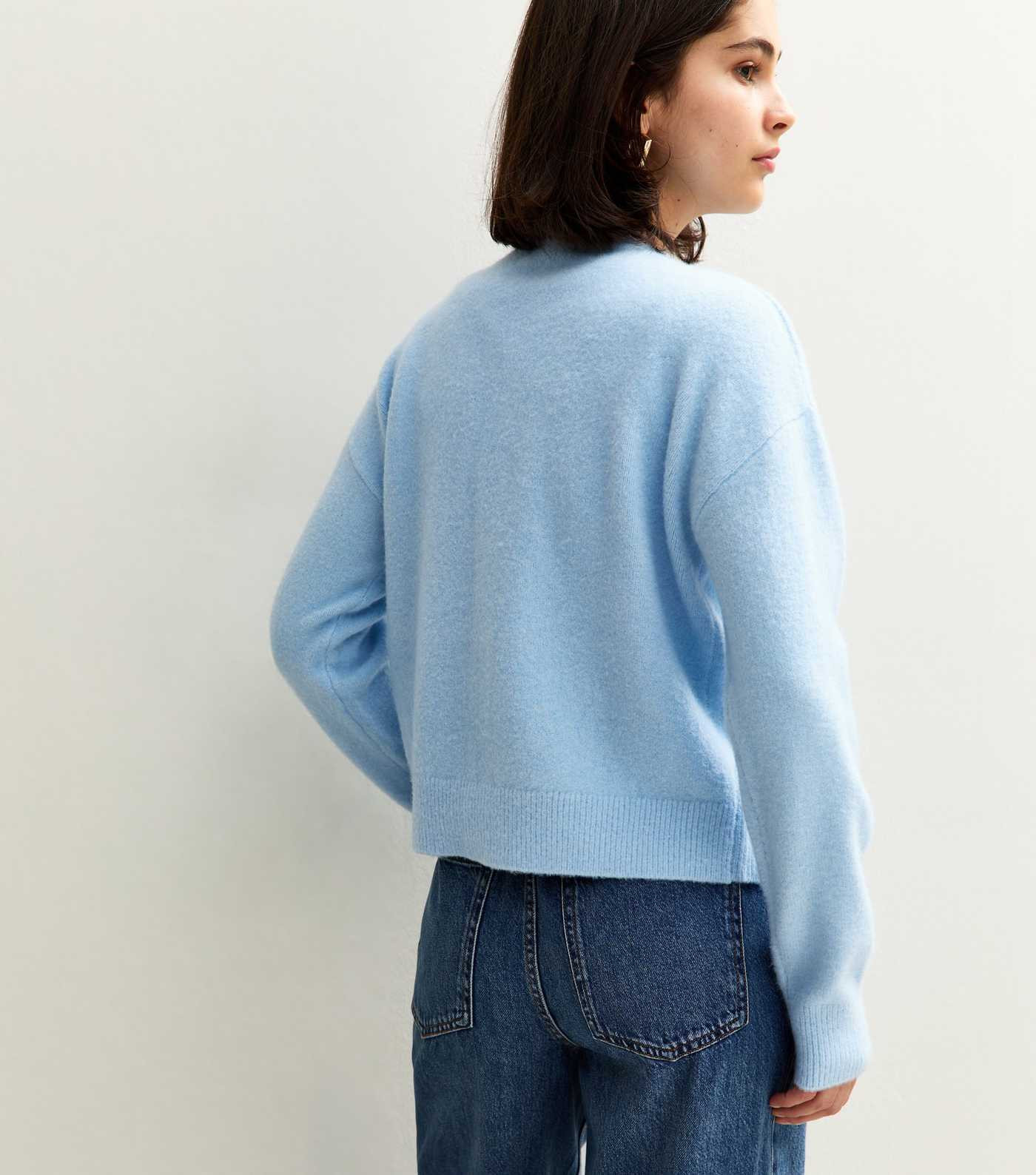 Blue Crew Neck Knit Cardigan | New Look | New Look (UK)