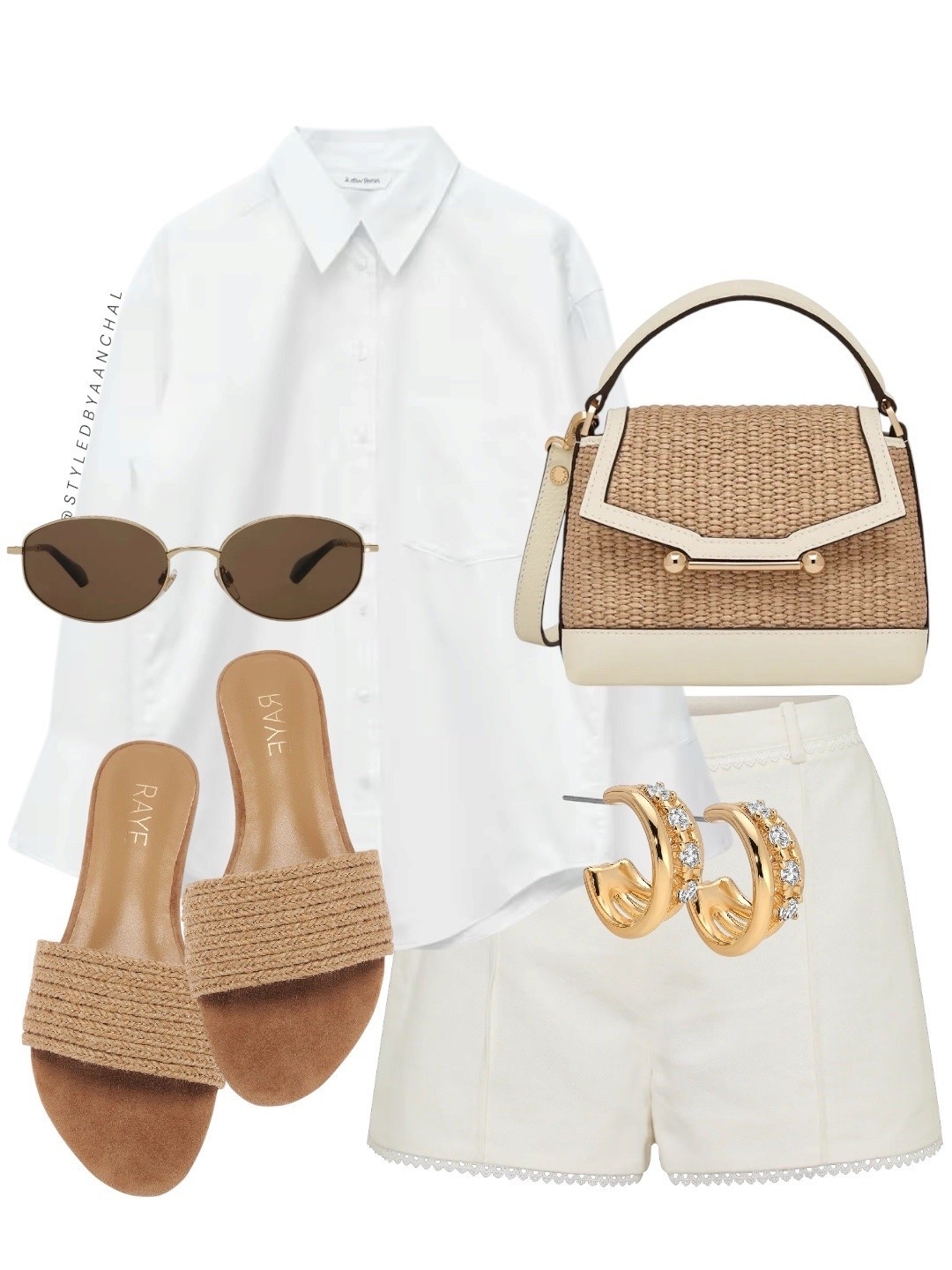 All white outfit with raffia accessories 

White shirt 
& other stories 
Round sunglasses 
Raffia sandals
Revolve
Strathberry bag
Summer outfit
Chic outfit
Raffia bag
Bags under 1K

#LTKsummer #LTKmodest #LTKbag